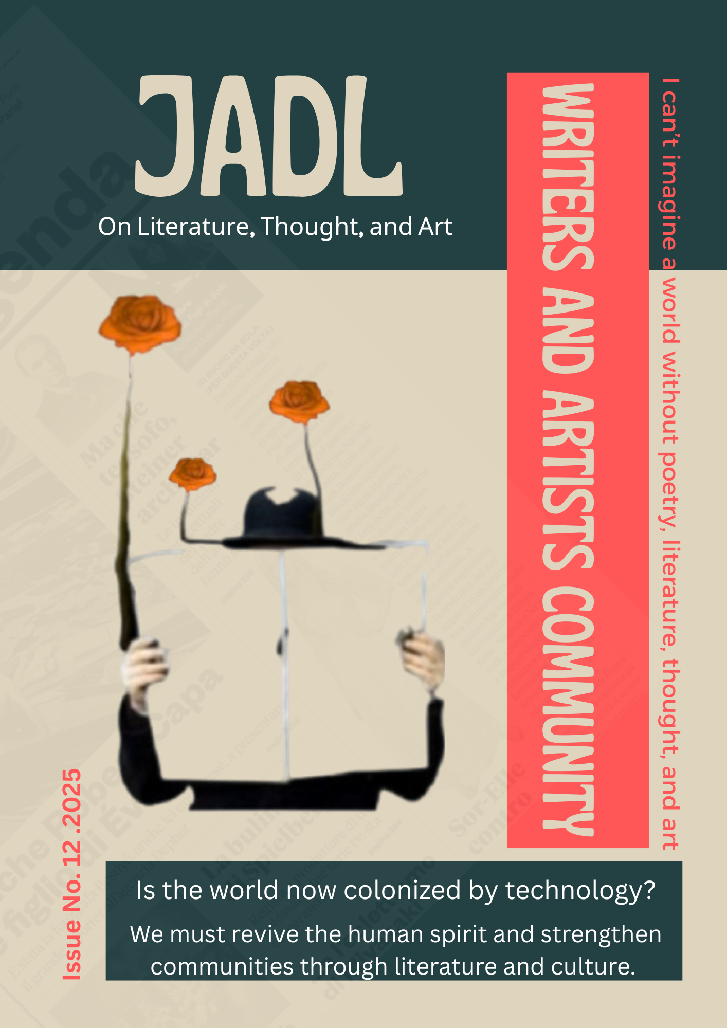 green abstract art exhibition flyer portrait